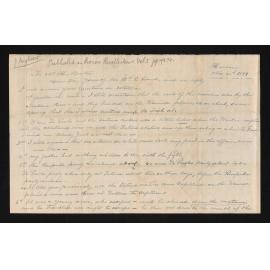 Letter, 20 November 1899, from James Wybrow Senr, to Herries Beattie