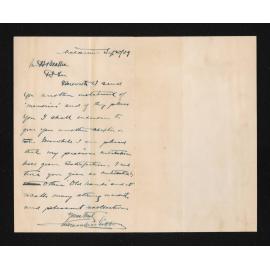 Letter, 20 September 1909, from Thomas MacGibbon, to Herries Beattie