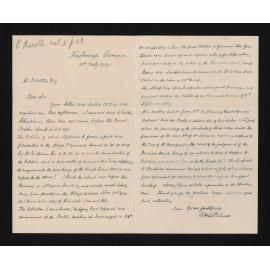 Letter, 15 July 1909, from W.H.S. Roberts, to Herries Beattie