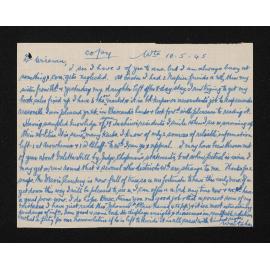 Letter [copy], 10 May 1945, from Waitaha [Beattie], to Wiremu [Taylor]
