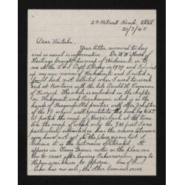 Letter, 21 March 1945, from Wiremu Teira, to Waitaha [Herries Beattie]