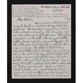 Letter, 20 October 1944, from Wiremu Teira, to Waitaha [Herries Beattie]