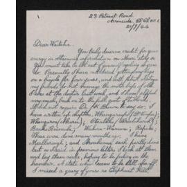Letter, 21 September 1944, from Wiremu Teira, to Waitaha [Herries Beattie]