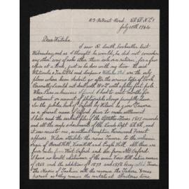 Letter, 10 July 1944, from Wiremu Teira, to Waitaha [Herries Beattie]