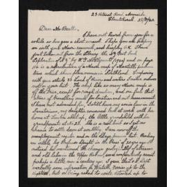Letter, 28 November 1942, from William A. Taylor, to Herries Beattie