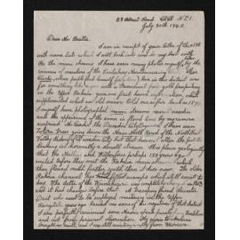 Letter, 30 July 1942, from 'Old Wiremu' [W.A. Taylor], to Herries Beattie