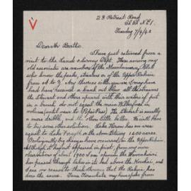 Letter, 7 April 1942, from W.A. Taylor, to Herries Beattie