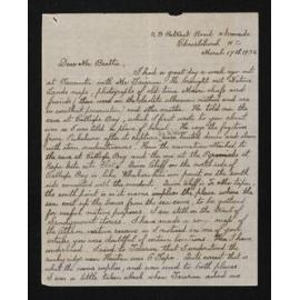 Letter, 17 March 1936, from Wm A. Taylor, to Herries Beattie