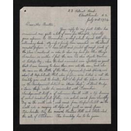 Letter, 31 July 1934, from Wm A. Taylor, to Herries Beattie