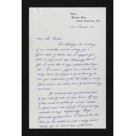 Letter, 23 November 1964, from Mrs A. Talbot, to Herries Beattie