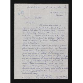 Letter, 4 November 1964, from Mrs M.E. Mulligan, to Herries Beattie