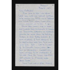 Letter, 19 May 1957, from Margaret S. Shaw, to Herries Beattie