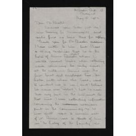 Letter, 16 May 1952, from Margaret S. Shaw, to Herries Beattie
