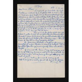Letter [copy], 6 December 1949, from Herries Beattie, to Margaret Shaw