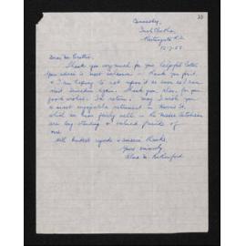 Letter, 1 July 1958, from Alma Rutherford, to Herries Beattie