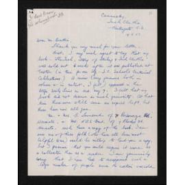 Letter, 19 June 1958, from Alma Rutherford, to Herries Beattie