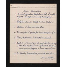 Notes, n.d., Herries Beattie