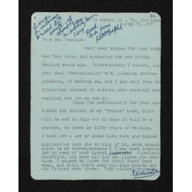 Letter, 20 March 1957, from Elsie K. Morton, to Herries Beattie