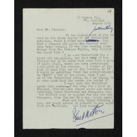 Letter, 2 August 1954, from Elsie K. Morton, to Herries Beattie