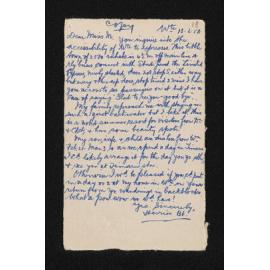 Letter [copy], 13 February 1950, from Herries Beattie to [Elsie K. Morton]