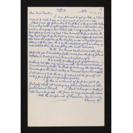 Letter [copy], 10 December 1949, from Herries Beattie, to Elsie K. Morton