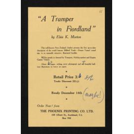 Book flyer [annotated], c.1949, [from Elsie K. Morton, to Herries Beattie]