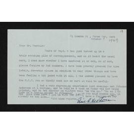 Letter, 7 October 1949, from Elsie K. Morton, to Herries Beattie