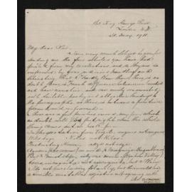 Letter, 31 May 1911, from Fred L. Mieville, to Herries Beattie