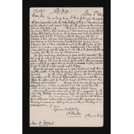 Letter [copy], 2 February 1909, from Herries Beattie, to Robert McNab