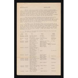 Newsletter No.4, November 1964, from Mervyn McLean, to Herries Beattie