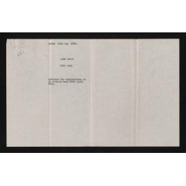 Typescript copy of the will of John Kelly of Invercargill