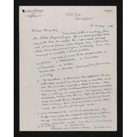 Letter, 14 May 1948, from Fred Hall-Jones, to Herries Beattie