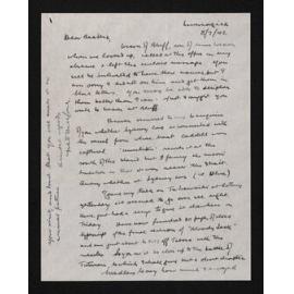 Letter, 8 July 1942, from Fred Hall-Jones, to Herries Beattie