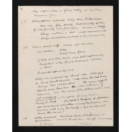 Notes, [n.d.], 'My information re John Kelly', [from Fred Hall Jones, to Herries Beattie]