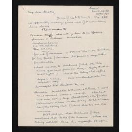 Letter, 29 October 1941, from Fred Hall-Jones to Herries Beattie, includes information on 'The Morioris of the South Island' by Herries Beattie