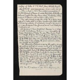 Letter, 4 September 1941, from Herries Beattie, to F.G. Hall-Jones