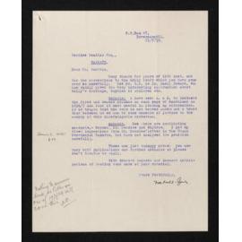 Letter, 27 July 1939, from Fred Hall-Jones, to Herries Beattie