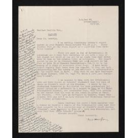Letter, 19 July 1939, from Fred Hall-Jones, to Herries Beattie