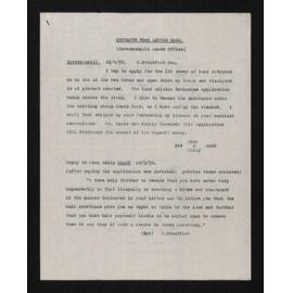 Extracts from letter book, Invercargill Lands Office