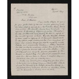 Letter, 19 April 1934, from Alexander Don, to Herries Beattie