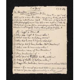 Letter [copy], 17 March 1934, from Herries Beattie, to [George] Hamilton