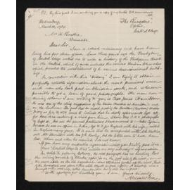 Letter, 14 March 1934, from Alexander Don, to Herries Beattie