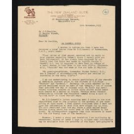 Letter, 12 November 1953, from E.S. Dollimore, to Herries Beattie