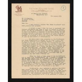 Letter, 8 August 1953, from E.S. Dollimore, to Herries Beattie, enclosing a copy of correspondence to J.A. Malcolm, Senior Trade Commissioner in Sydney