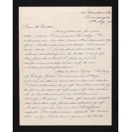 Letter, 18 August 1956, from Peter Chandler, to Herries Beattie