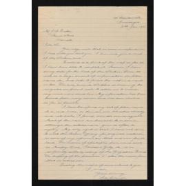 Letter, 31 January 1956, from Peter Chandler, to Herries Beattie