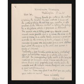 Letter, 5 April 1920, from Elsdon Best, to Herries Beattie