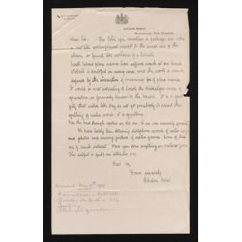 Letter, [1919], from Elsdon Best, to Herries Beattie