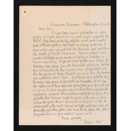 Letter, 25 November 1918, from Elsdon Best, to Herries Beattie