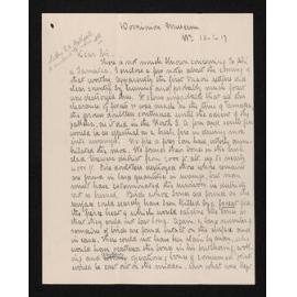 Letter, 10 January 1917, from Elsdon Best, to Alexander Bathgate and enclosed to Herries Beattie